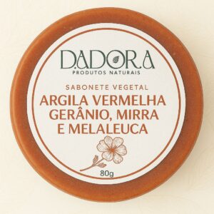 Sabonete de Argila vermelha + Gerânio + Mirra + Mela Leuca