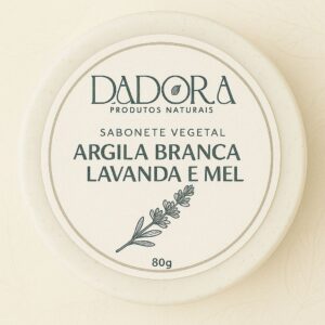 Sabonete Argila branca + lavanda + mel